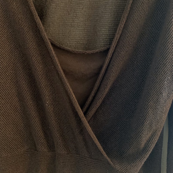 Rafaella Shimmer long sleeve v Neck Sweater Blouse Sz Large - Picture 6 of 8